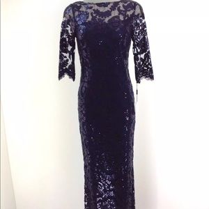 Calvin Klein Midnight Blue Sequined Dress: Size 4
